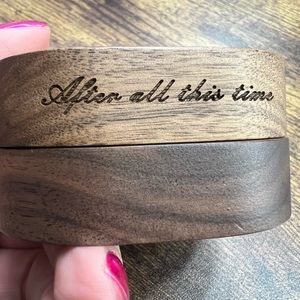 Carved Wooden Wedding Ring Box